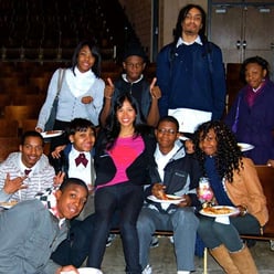 Annette Varoli and students