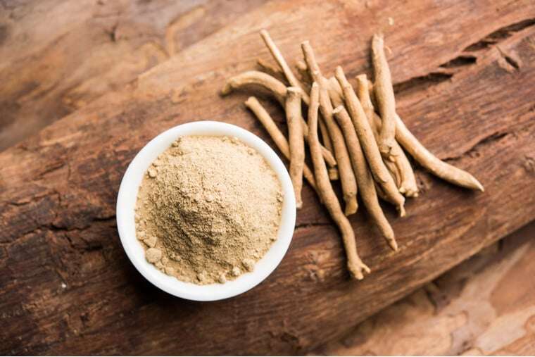 Whole and ground Ashwagandha