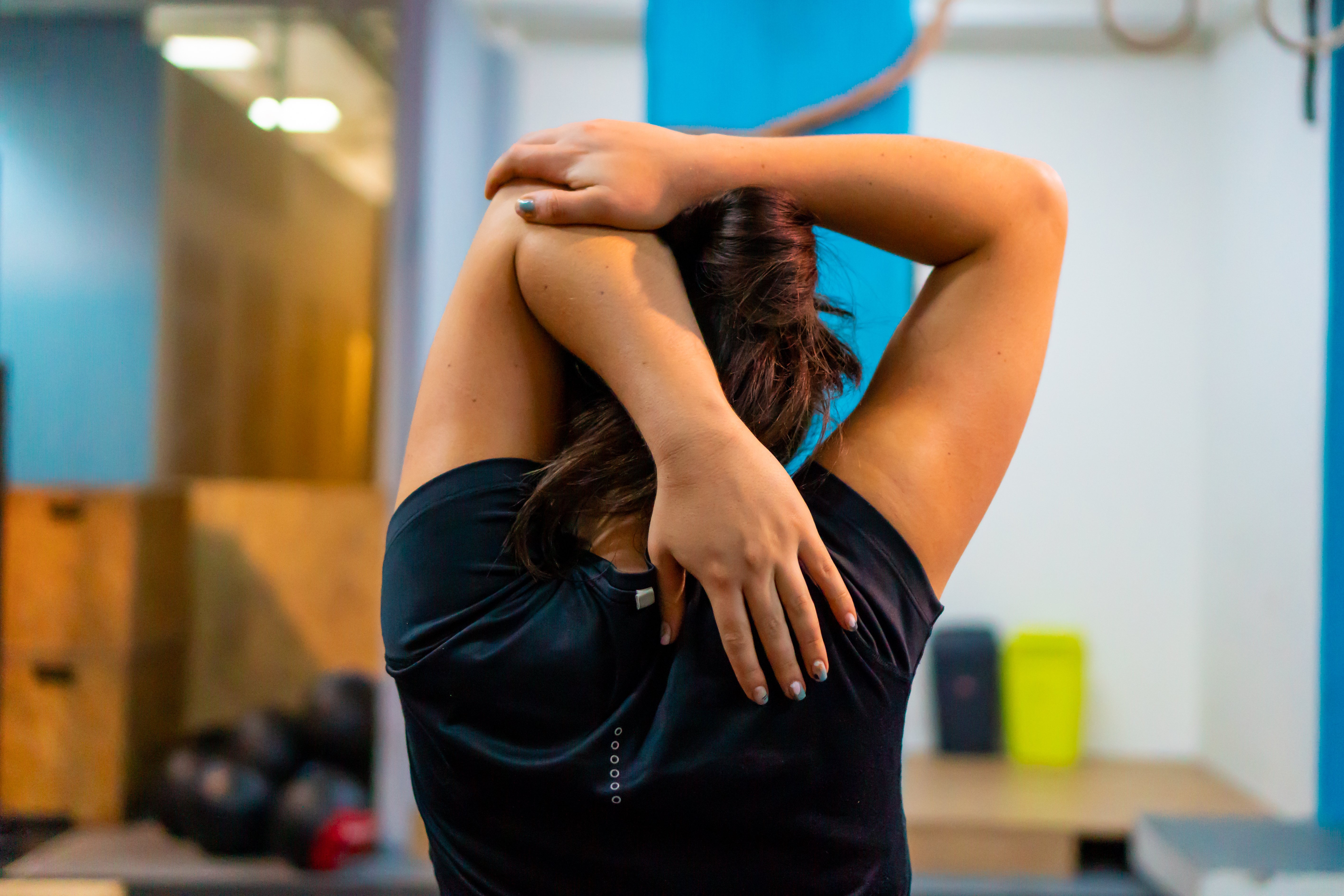 Overhead triceps stretch
