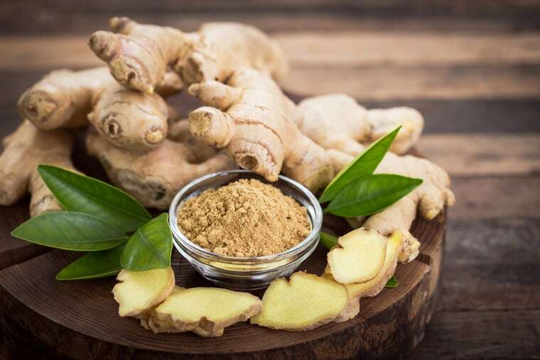 Whole, sliced, and ground ginger